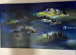 Original Bruno A. Weber Gemälde Bild 1m22 * 73 cm