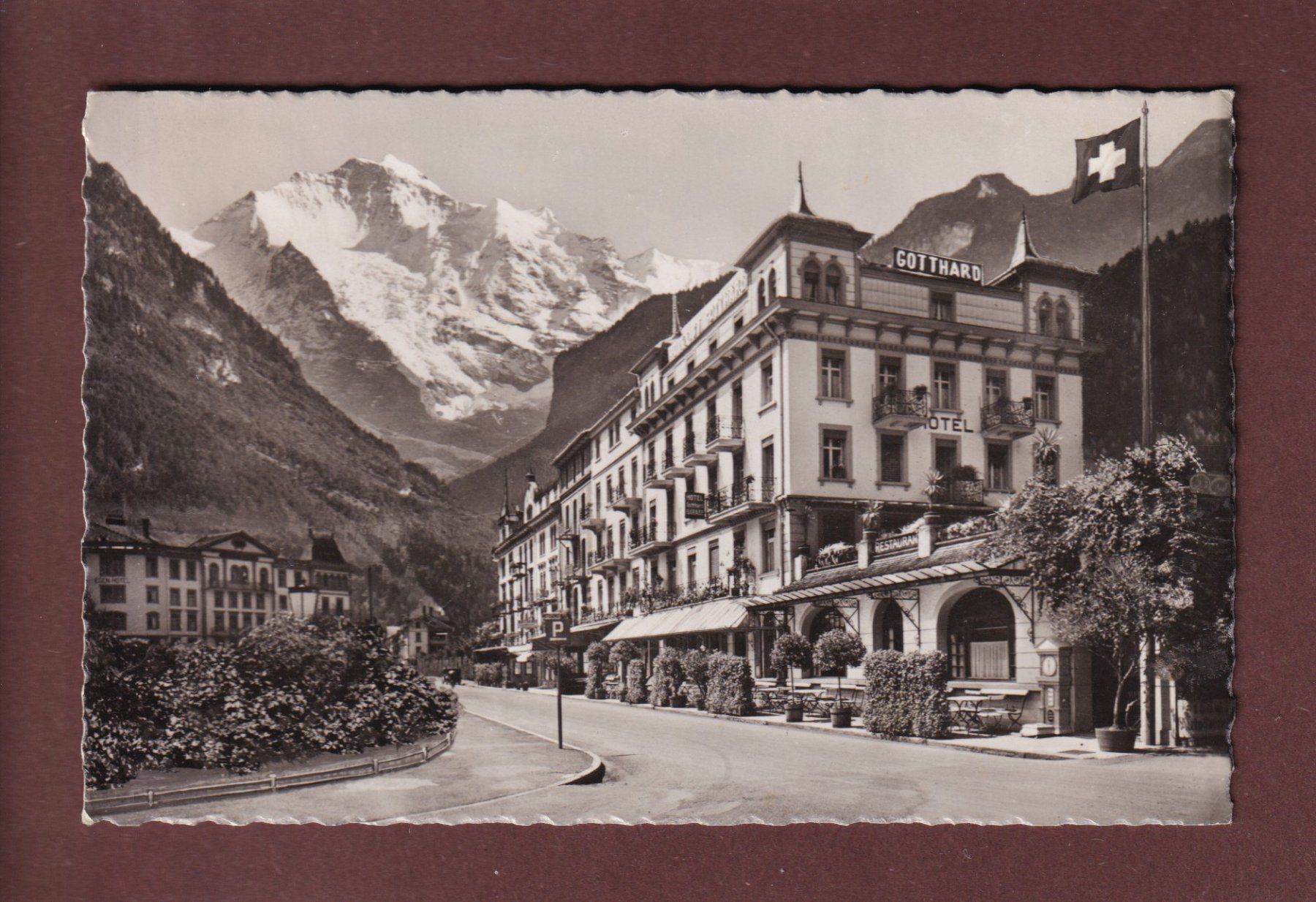 Cartoline postali: INTERLAKEN - Hotel Gotthard – Usato da Pully venduto da nicecards