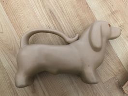 Giesskanne Hunde Design, Vintage, beige, Garten, Top!