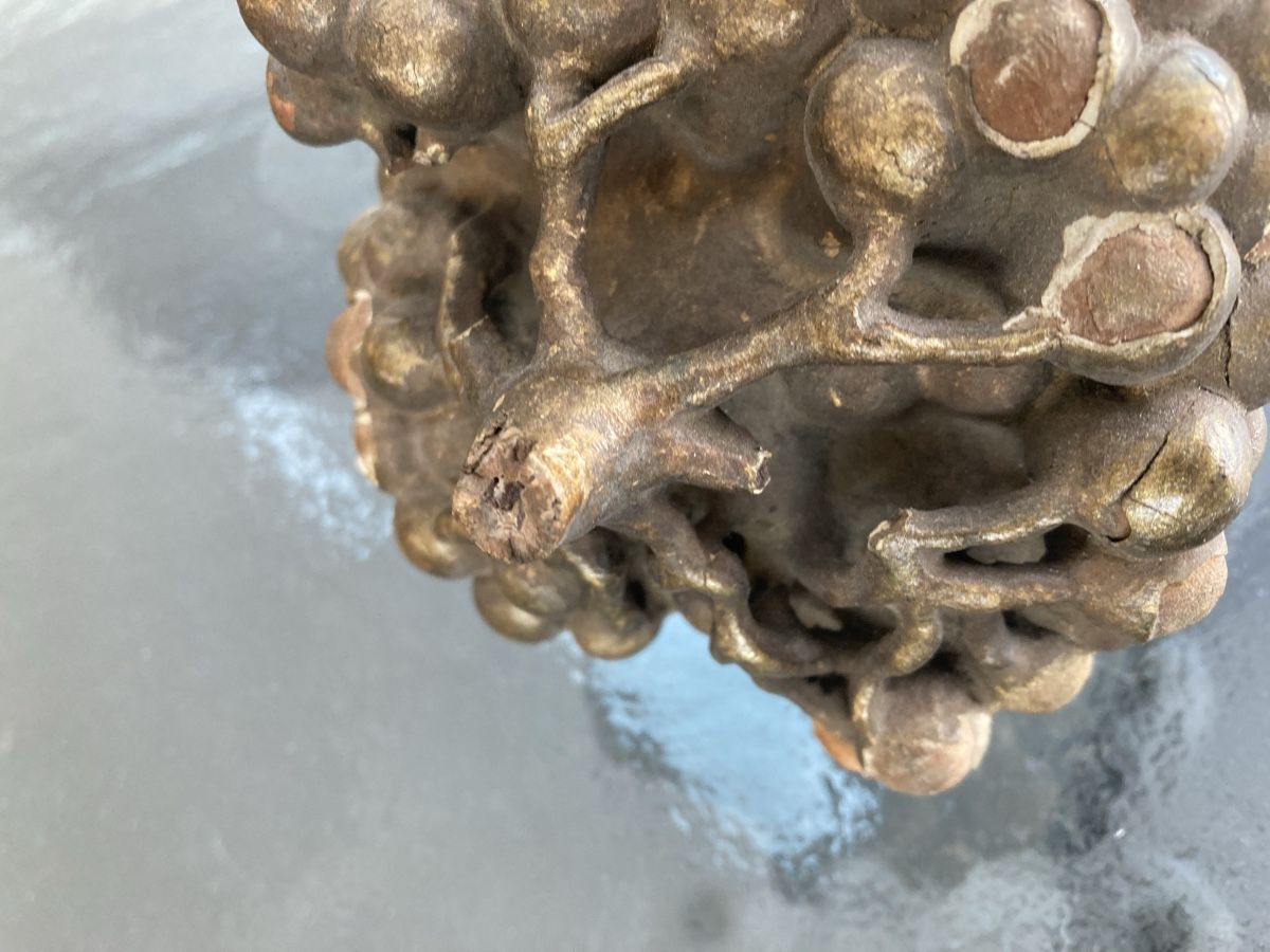 Statuette: Wunderbare antike grosse Traube, Holz blattvergoldet – Usato da Zürich venduto da einefreude 1