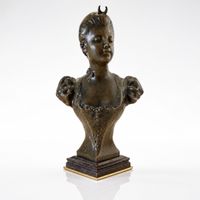 Bronzefigur Dame Henri Godet guter Zustand