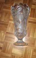 Vase à pied en cristal neuf/Kristallvase mit Fuß neu