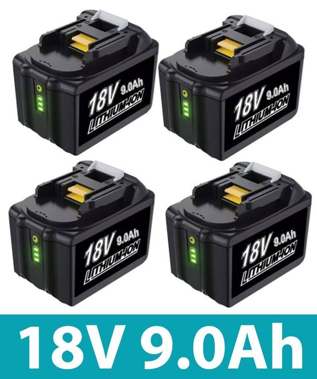 2 x 18V 8.0Ah Akku für Li-ion Ersatzakku 8000mAh BL1860B BL1860 BL1850 BL1850B BL1840B BL1840 BL1830B 194205-3 LXT-400 BL1830 with LED Werkzeugakku