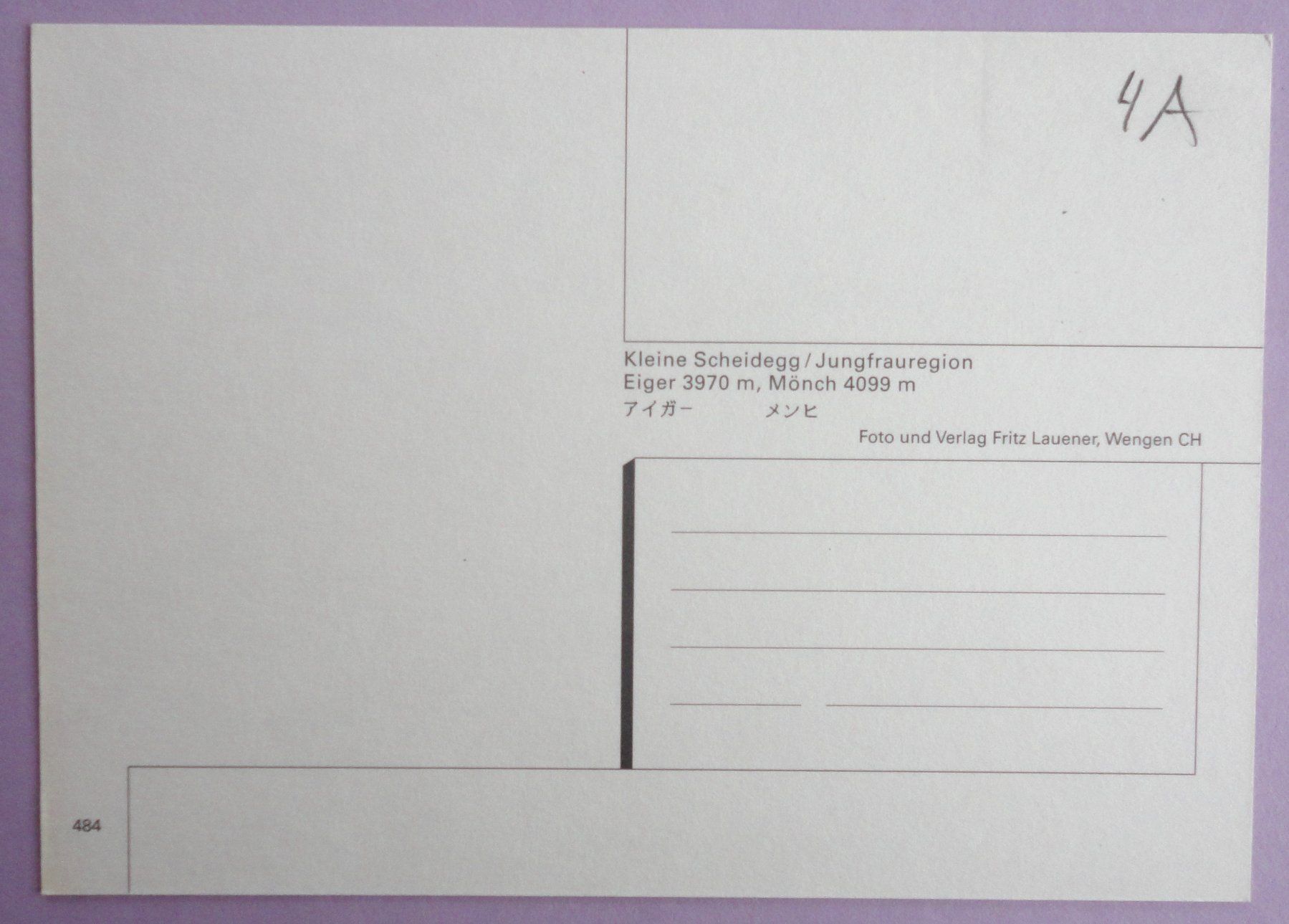Cartoline postali: Kl. Scheidegg / Jungfrauregion – Usato da Fétigny venduto da Billy2miny 1