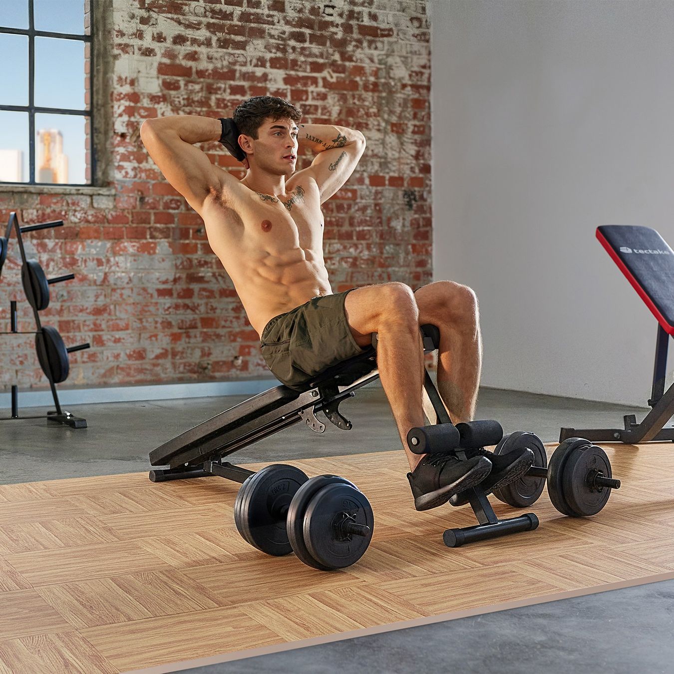 Tappetini fitness: 2x 12 Set Schutzmattenset holzdekor – Nuovo (secondo la descrizione) da Murten venduto da Roland.Kemmer.AG 1