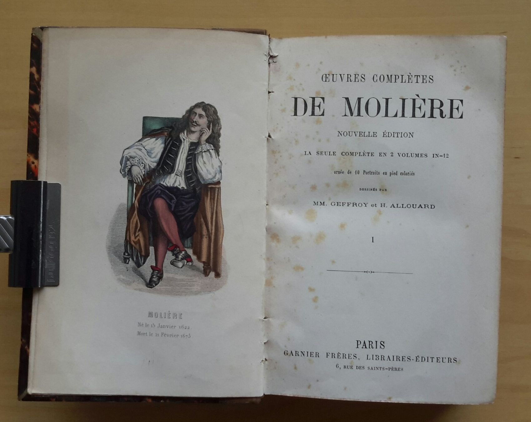 Libri: Oeuvres complètes de Molière , 2 Vols, Paris ca. 1900 . – Usato da Burgdorf venduto da Olli.34 1