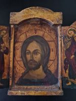 Tryptichon, Bildnis Jesus, 19. Jahrhundert, Balkan