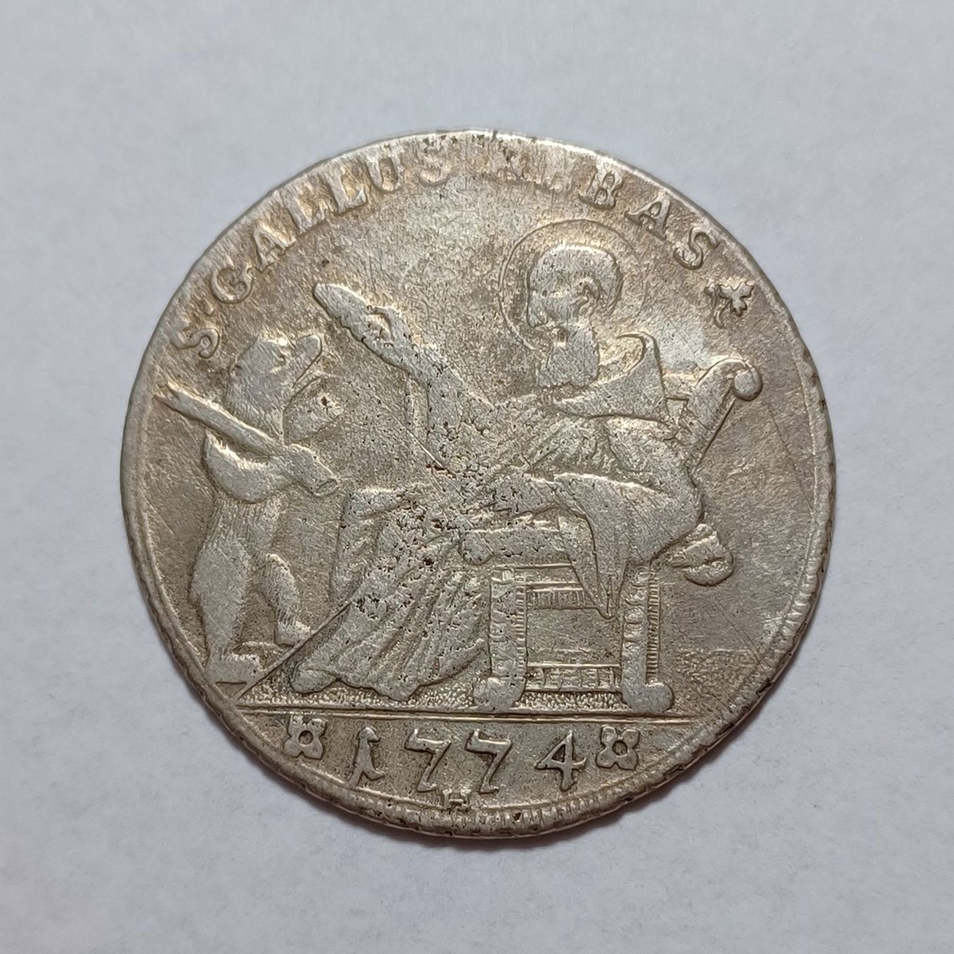 Tutti le monete: 20 Kreuzer 1774 Abtei St. Gallen – Usato da Pfäffikon ZH venduto da Schweizer_Muenzen