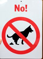 Blech Schild No! / Hier nicht! 15 x 21 cm