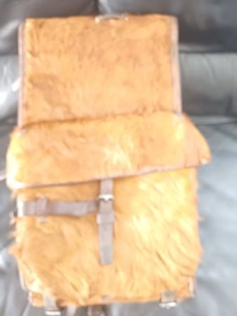 Vintage Militär Rucksack, Echtfell, guter Zustand, Rarität!