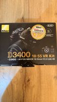 Nikon D3400 + 18-55 mm VR – einmal gebraucht, top Zustand