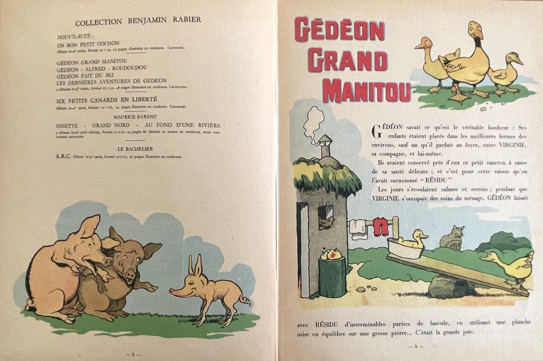 Bücher: Gédéon grand Manitou 1949 - Benjamin Rabier – Gebraucht aus Savagnier von Ne2065 2