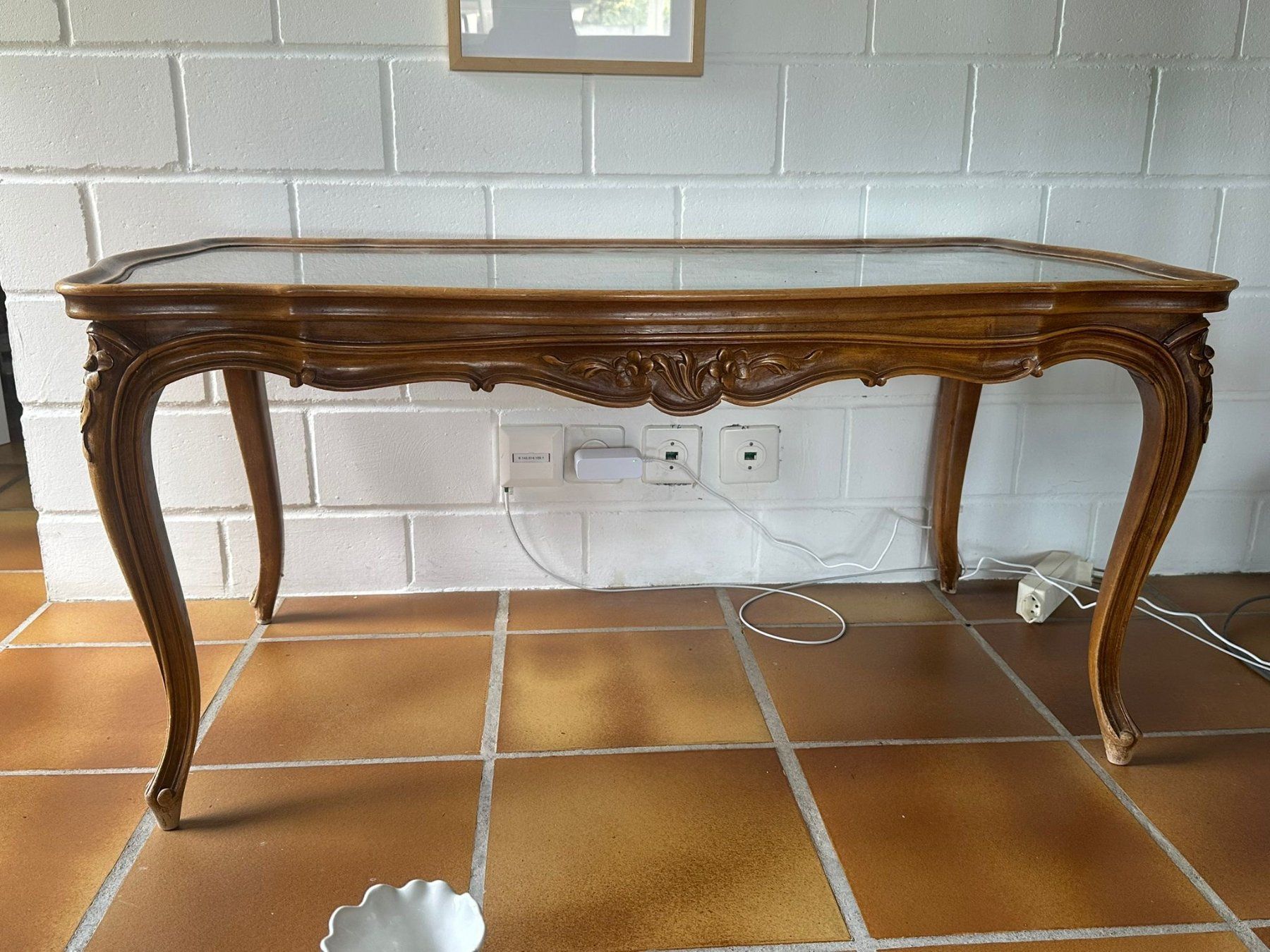 Tische: Vintage Verglaster Tisch – Gebraucht aus Thun von Gnoli5