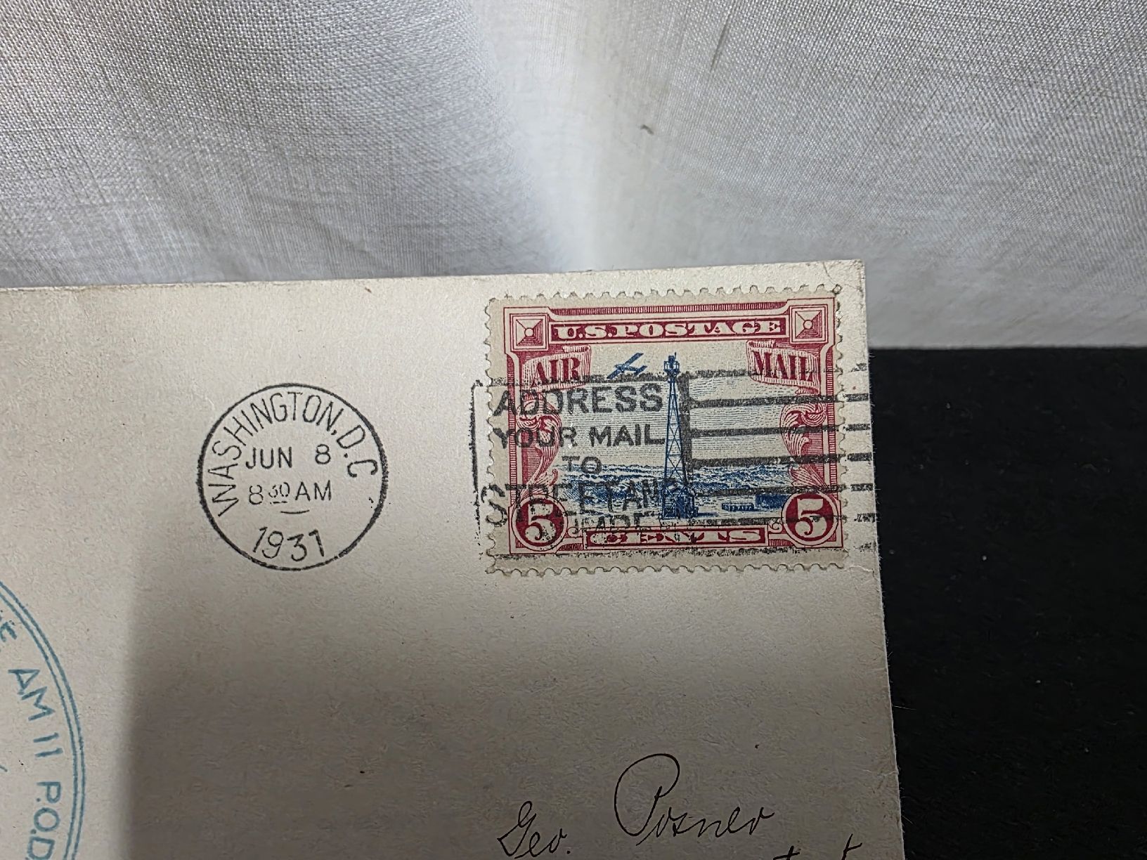 Alle Briefmarken: First Flight Air Mail DC 1931 Washington Briefmarke! – Gebraucht aus Wolfertswil von Antiko 1