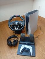 PS5 plus Hori RWA Racing Wheel, PS5 Controller and Headset