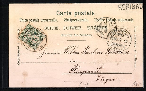 Ansichtskarten: Litho Herisau, Heinrichbad am hellichten – Gebraucht aus Berlin von bartko-reher 1