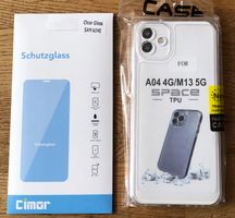 Samsung Galaxy A04E/04/M13 5G Panzerglaz Folie + Hülle