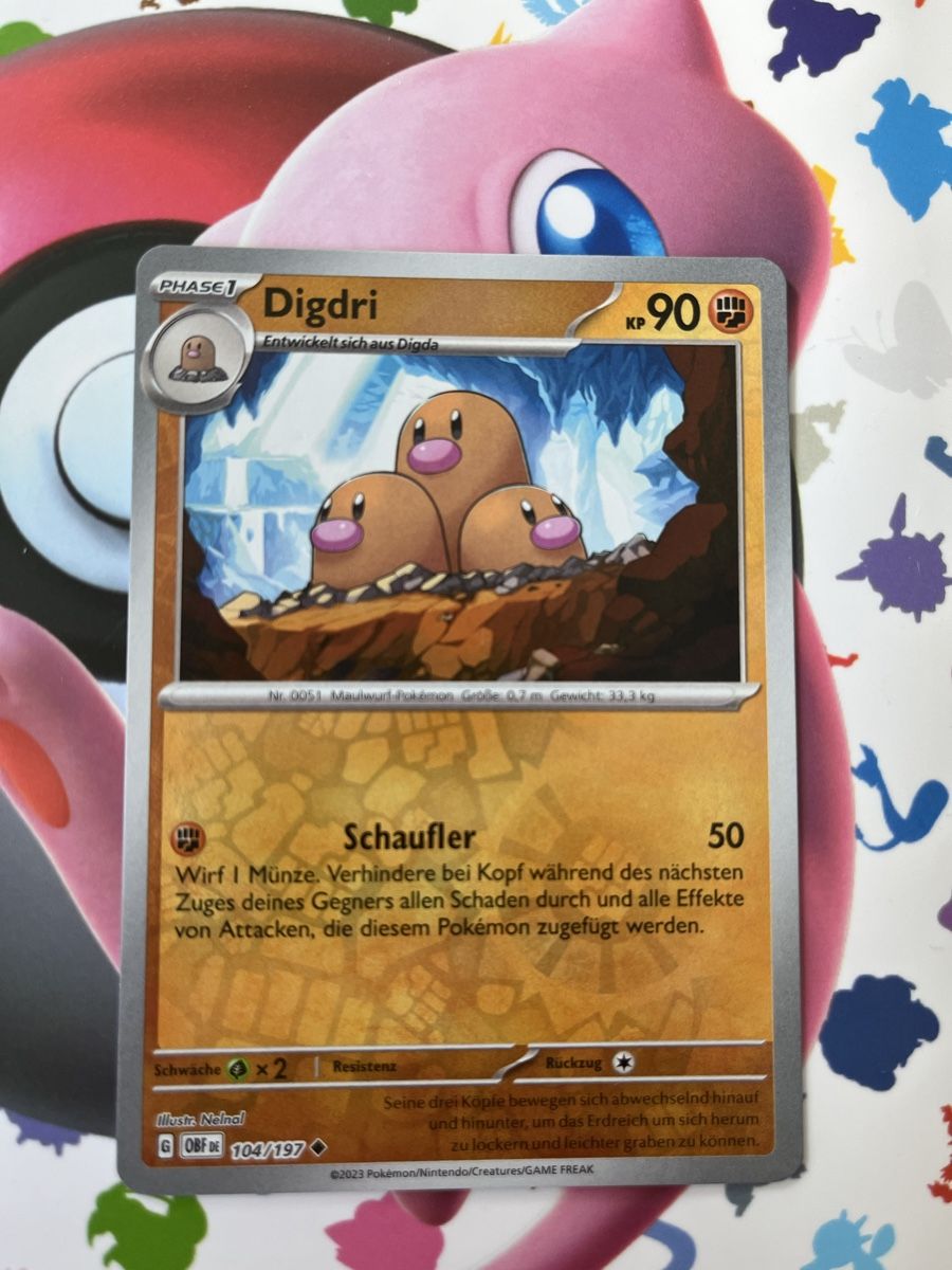 Pokémon Carte collezionabili: Digdri 104 Reverse Holo Pokemon Obsidian Flammen – Nuovo (secondo la descrizione) da Aarburg venduto da Barnetta07