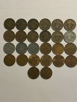 Lot de 26 monnaies suisses de 2 cts