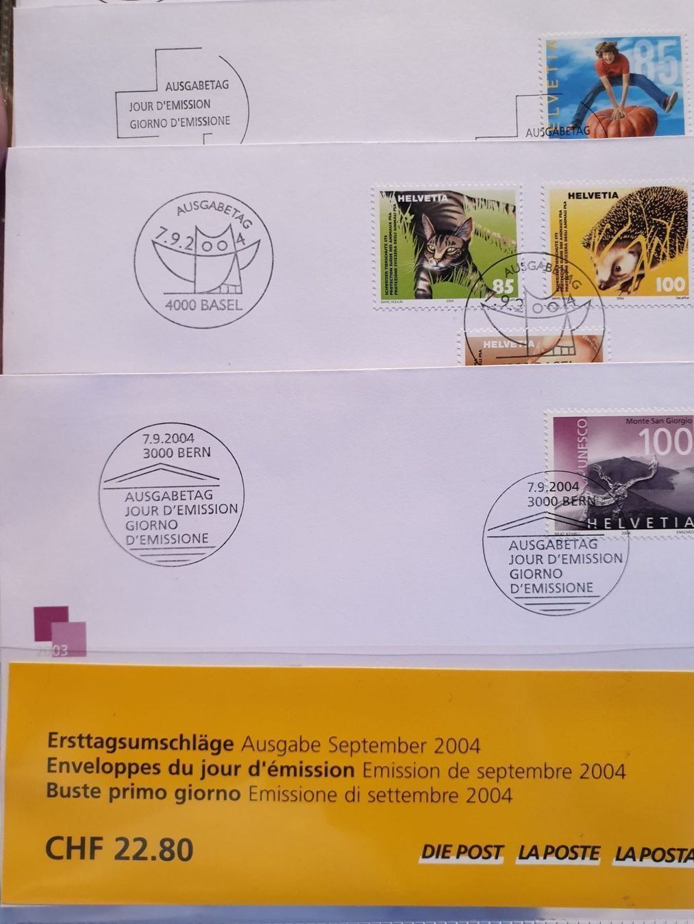 Tutti i francobolli: 5 Ersttagsbriefe 2004 – Nuovo e nell'imballaggio originale da Ferden venduto da jemyce 2