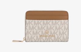 Michael Kors JET SET CHARM COIN CARD CASE, vanille