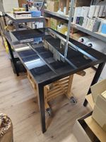 Esstisch / Tisch schwarz Glasplatte
