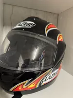 Motorradhelm Lazer schwarz mit Flammendesign gebraucht