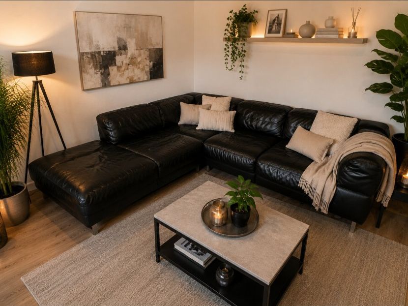 Sofas: Schwarzes Designer Ecksofa aus hochwertigem Leder sehrrobust – Gebraucht aus Menzingen von vannessa.studer 5