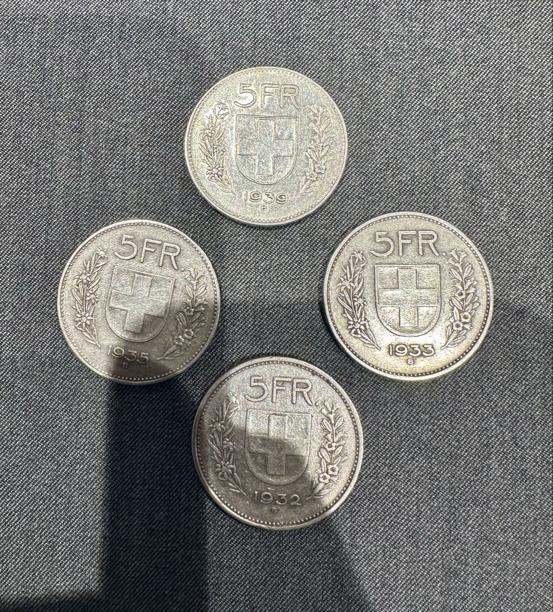 Tutti le monete: 4x 5CHF MÜNZEN VINTAGE – Usato da Muttenz venduto da Jaide