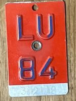 LU 84 - VELONUMMER - FAHRRADSCHILD - PLAQUE DE VELO - LU 84