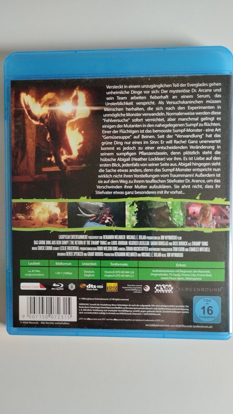 Alle DVDs: DAS GRÜNE DING AUS DEM SUMPF BLU-RAY – Neu (gemäss Beschreibung) aus Basel von Bal-Sagoth 1