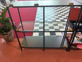 IKEA VITTSJÖ Regal mit Glasböden – Schwarzbraun