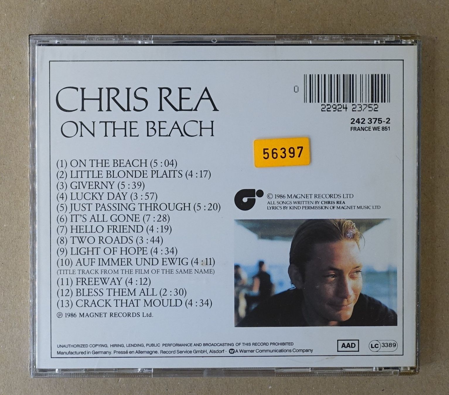 CD: Chris Rea – On The Beach - D13 – Usato da Sessa venduto da discoverymedia 1