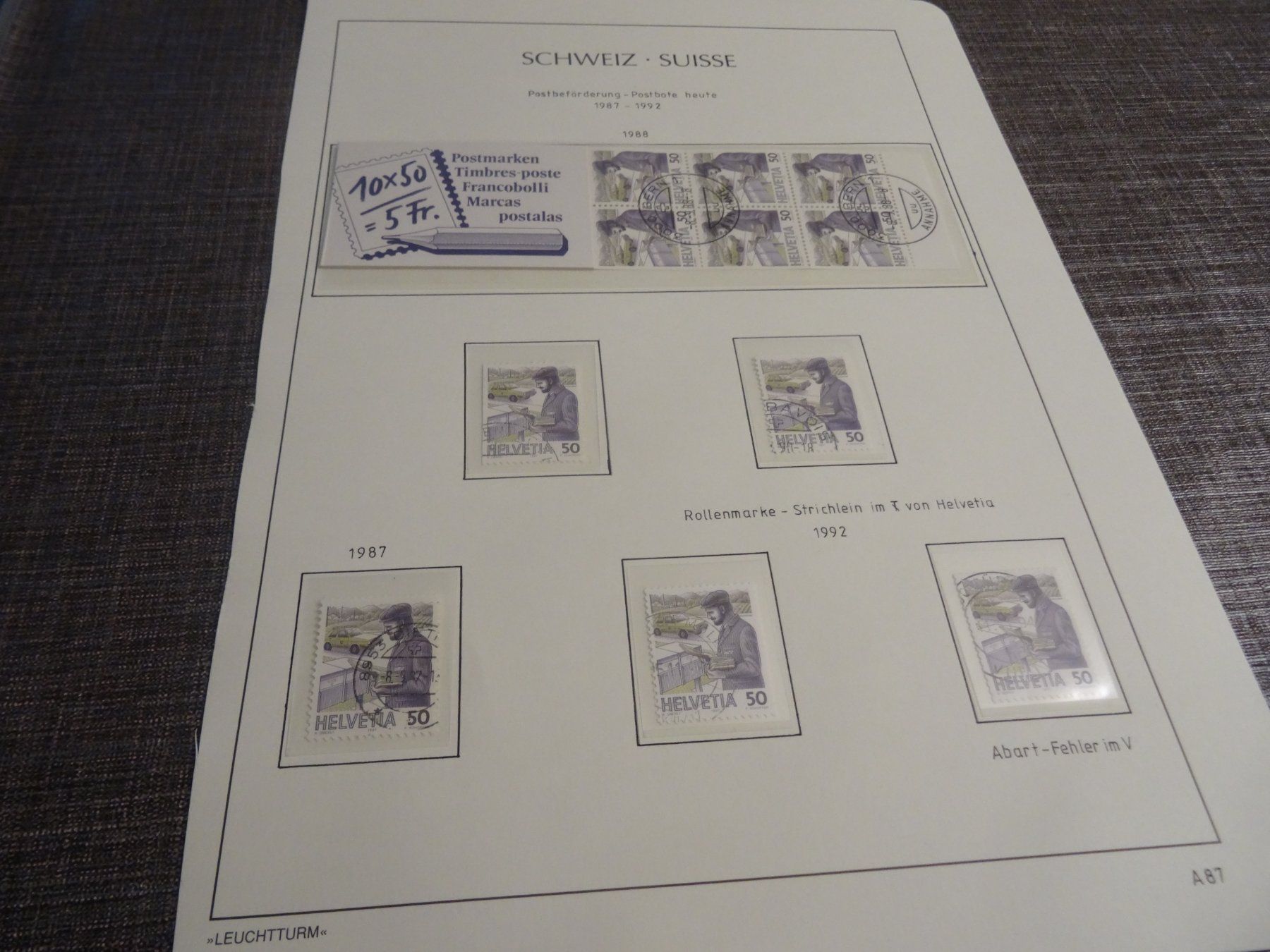 Tous les timbres: 1998 Postbeförderung Markenheft + diverse GESTEMPELT – D'occasion à Olten par pechsisa1