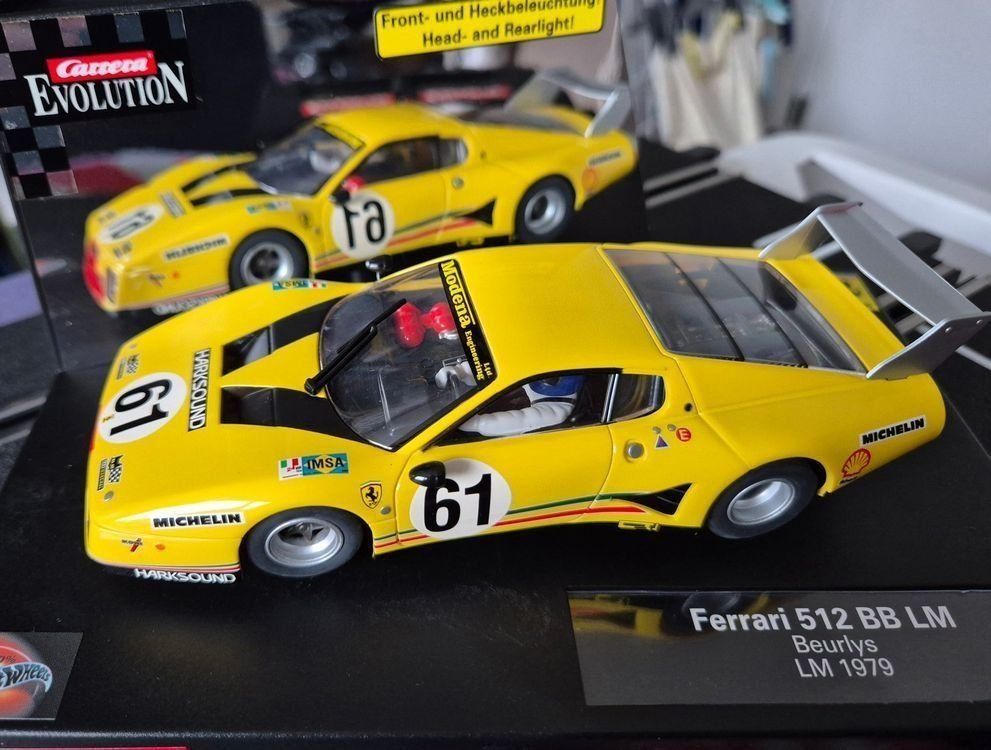 Carrera Piste: Carrera Evolution Ferrari 512 BB Beurlys LM 1979 – Nuovo e nell'imballaggio originale da Ennetbürgen venduto da Perlen01