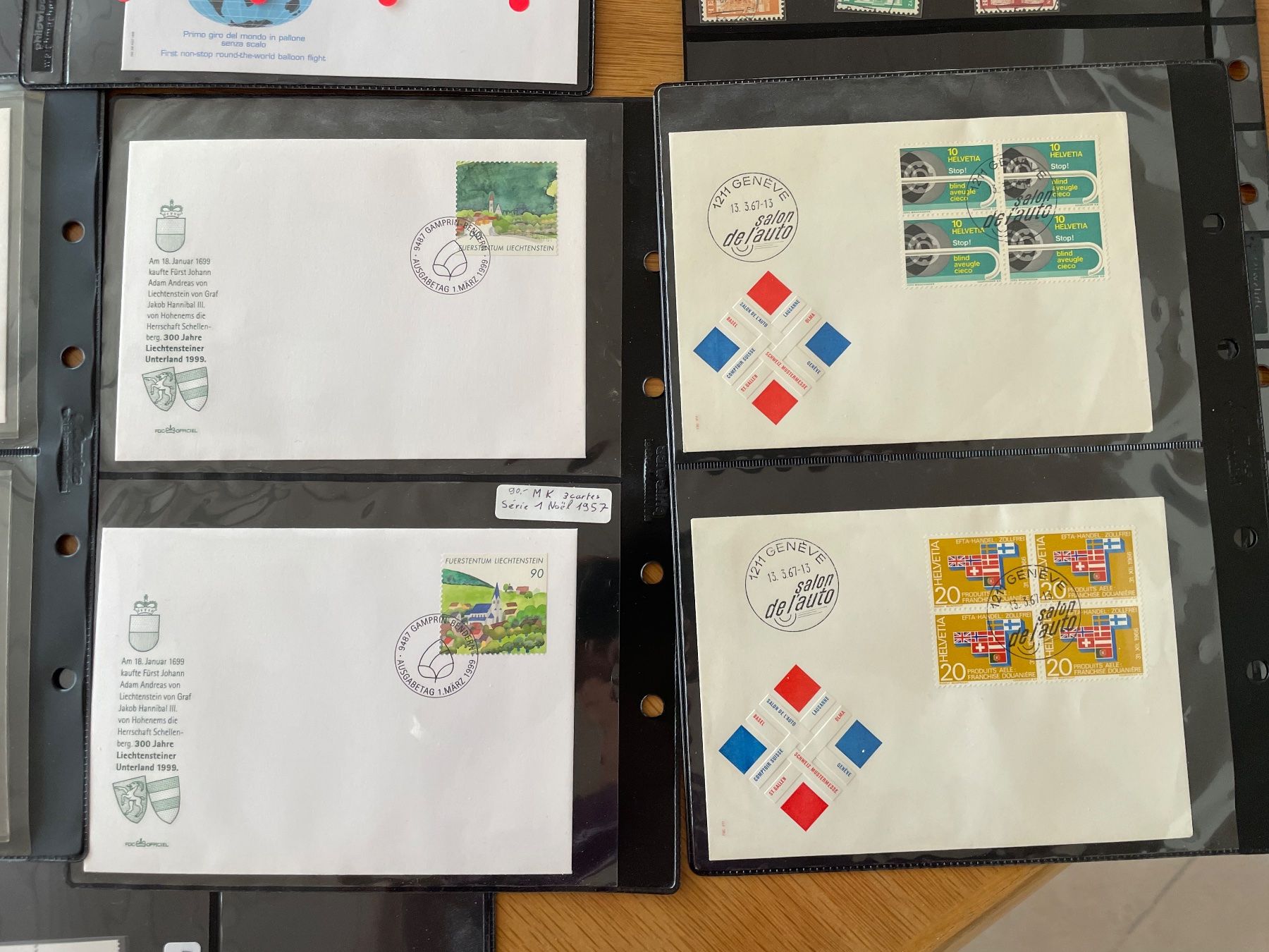 Tous les timbres: Cl. ALPES, B. Piccard, se tenant – D'occasion à Sonceboz-Sombeval par Comment2 4