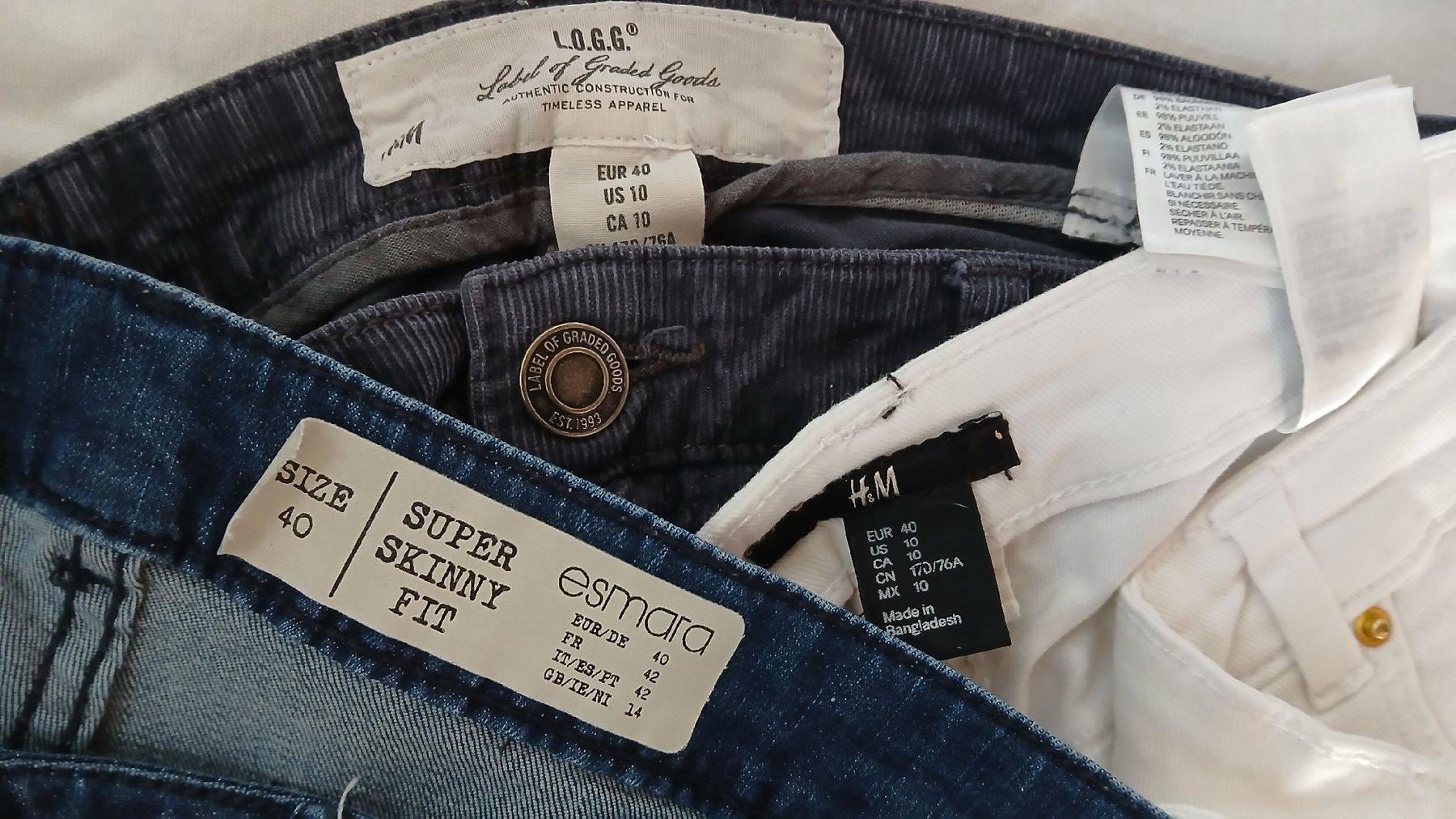 Pantaloni: Lot de 9 pantalons Taille 40 – Usato da Tramelan venduto da Belleza82 5