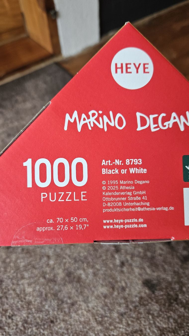 Heye Puzzles: Heye Puzzle Marino Degano 'Black or White' – Neuf (Voir description) à Teufen AR par patchouli13 2