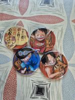 Anstecker One Piece Luffy ace Sabo neu Konvolut 4 Stk