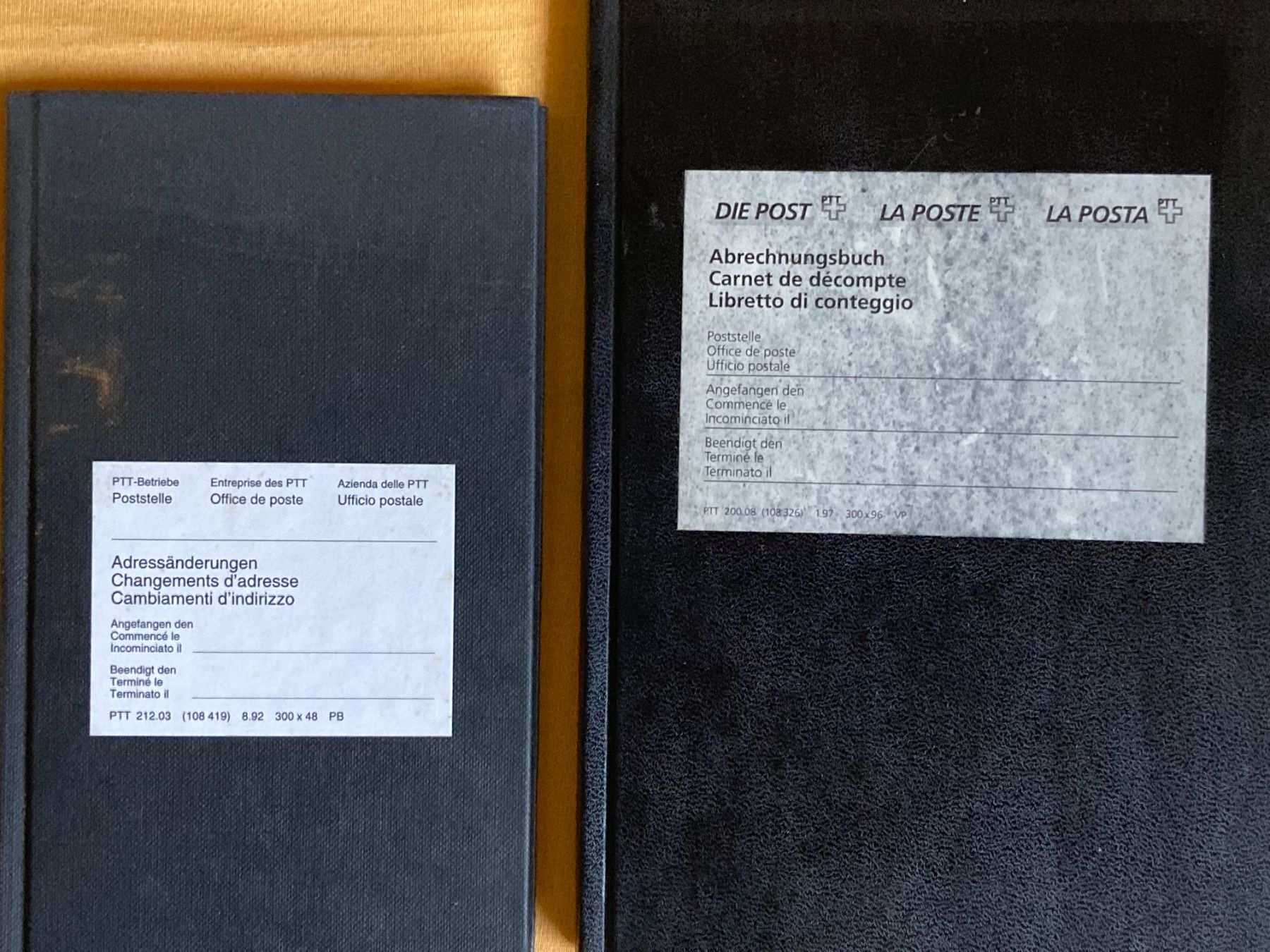 Alle Briefmarken: PTT - alte Formular-Bücher ungebraucht! – Gebraucht aus Buchrain von Blochha 1