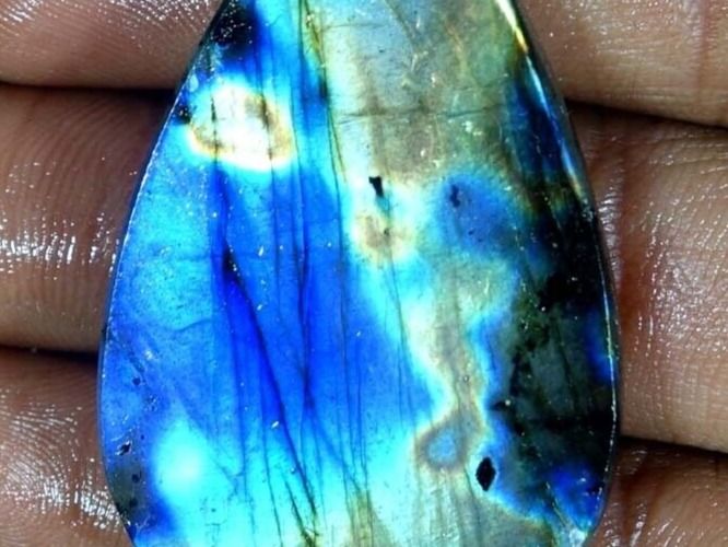 Pietre preziose: Flashy 86 kts Blau Labradorit Cabochon Edelstein Labradorite – Nuovo (secondo la descrizione) da Prilly venduto da ilyria73 3