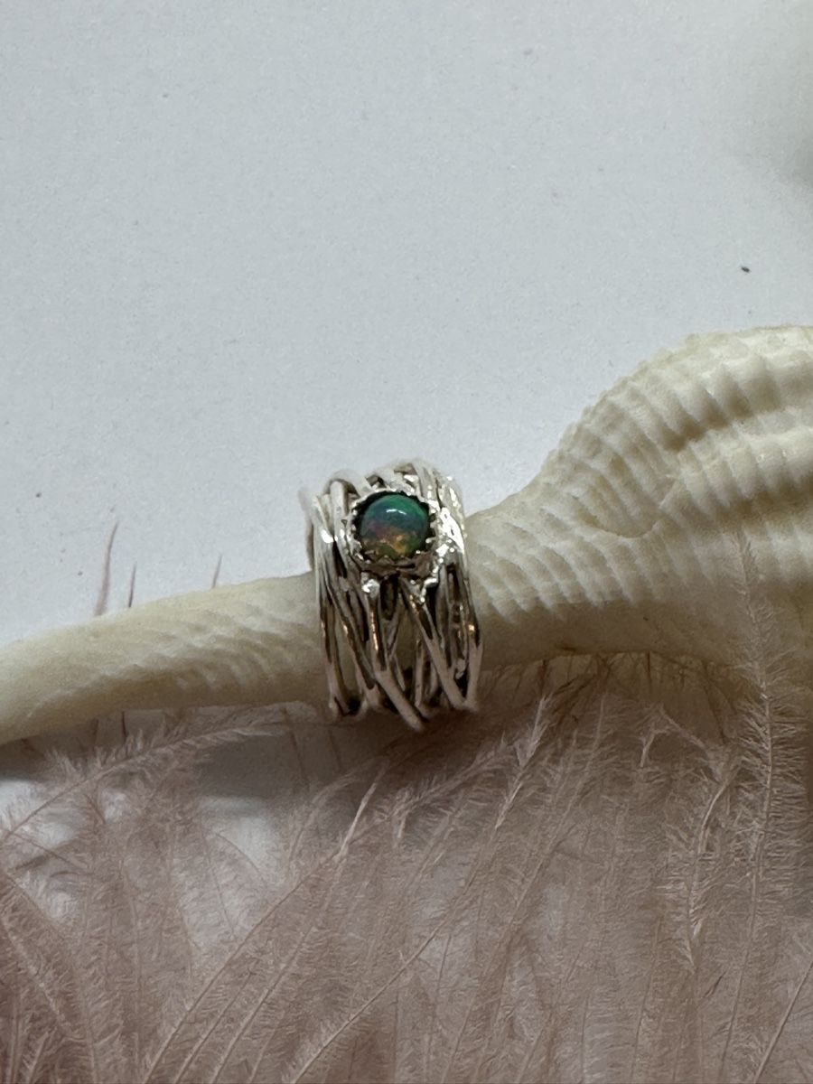 Anelli: Opalring Silber Handmade – Nuovo e nell'imballaggio originale da Niederglatt ZH venduto da Silberschmuck-design 1