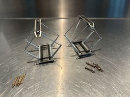 2 Pantographen Spur 1, sehr stabil, mit Befestigungs Teilen