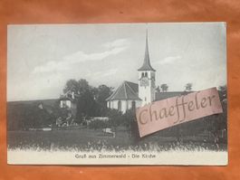 1925 Gruss aus Zimmerwald -Die Kirche 