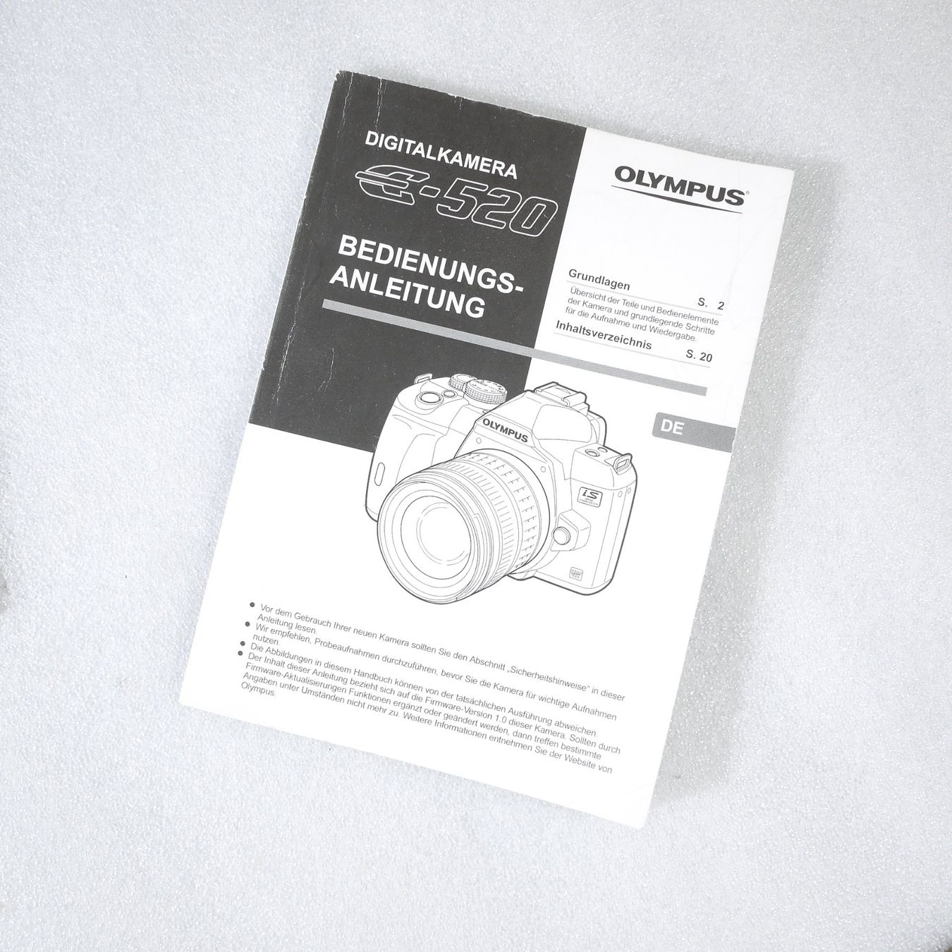 Olympus Fotocamera: Olympus E-520 Bedienungsanleitung – Usato da Egg b. Zürich venduto da JCB