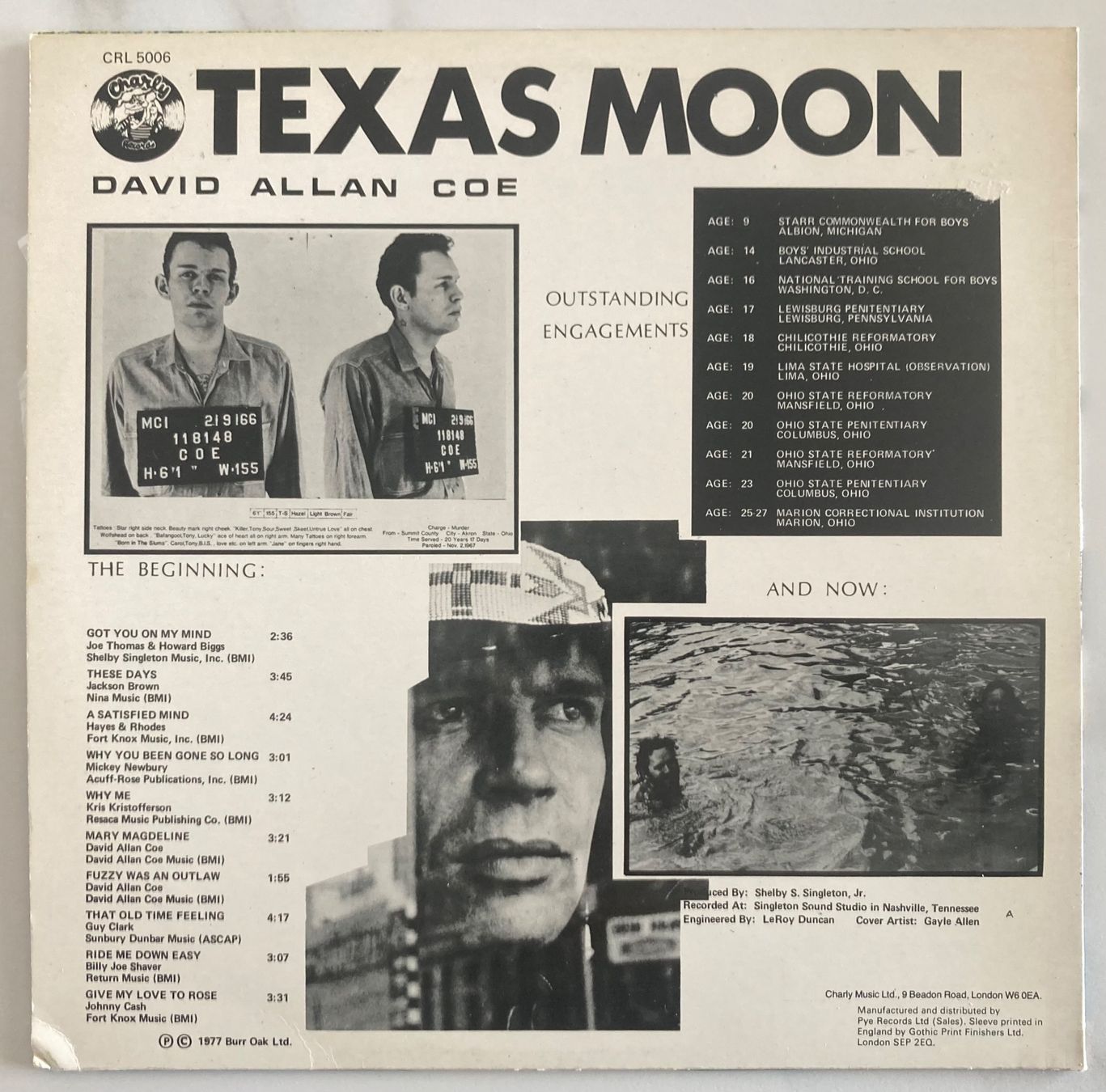 Dischi in vinile: DAVID ALLAN COE - TEXAS MOON – Usato da Poliez-Pittet venduto da Newtown-Records 1