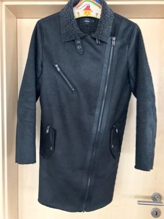 Top-Wildledermantel schwarz Gr.40