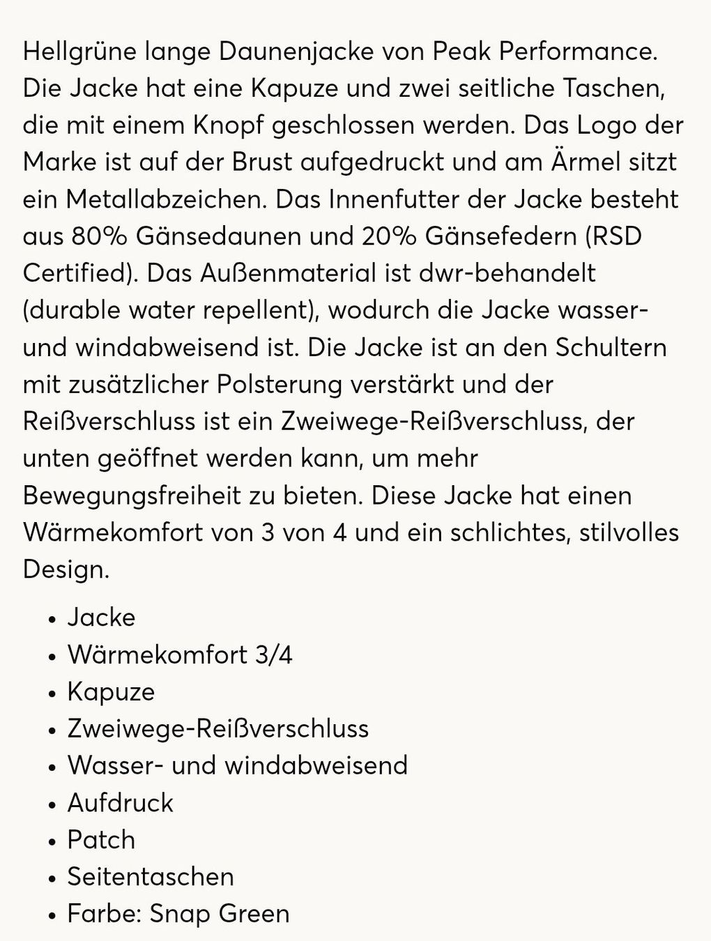 Peak Performance Giacche & Cappotti: Daunenjacke von 'PEAK PERFORMANCE' – Nuovo (secondo la descrizione) da Zürich venduto da Mokile 7