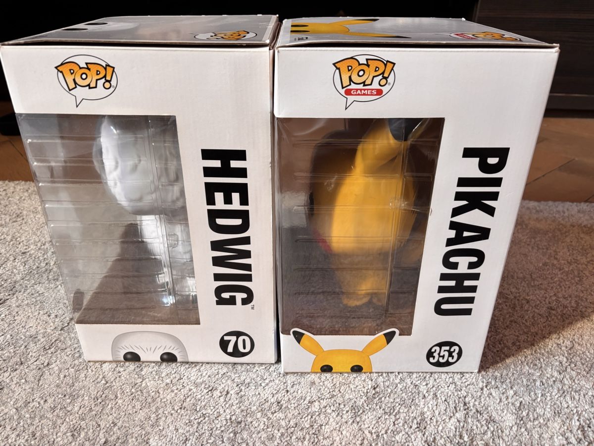 Funko Statuette: Two big funko pops,pikachu and hedwig – Usato da Ascona venduto da ElfieLove 2