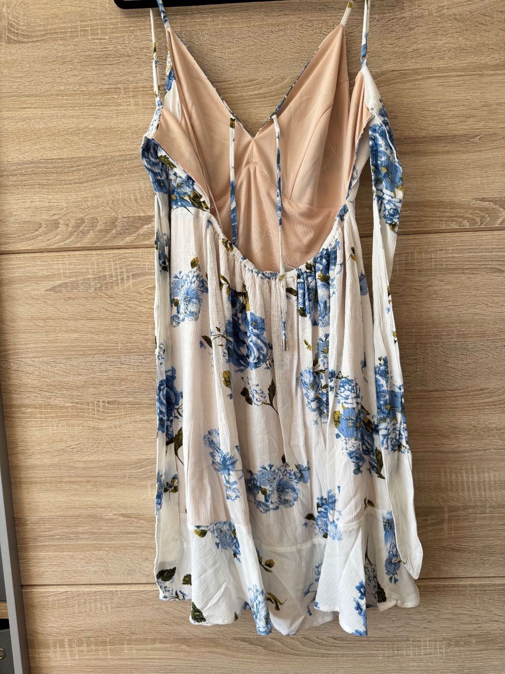 Zebra Vestiti: Robe longue blanche à fleurs bleues – Nuovo (secondo la descrizione) da Montreux venduto da Izapechee 3